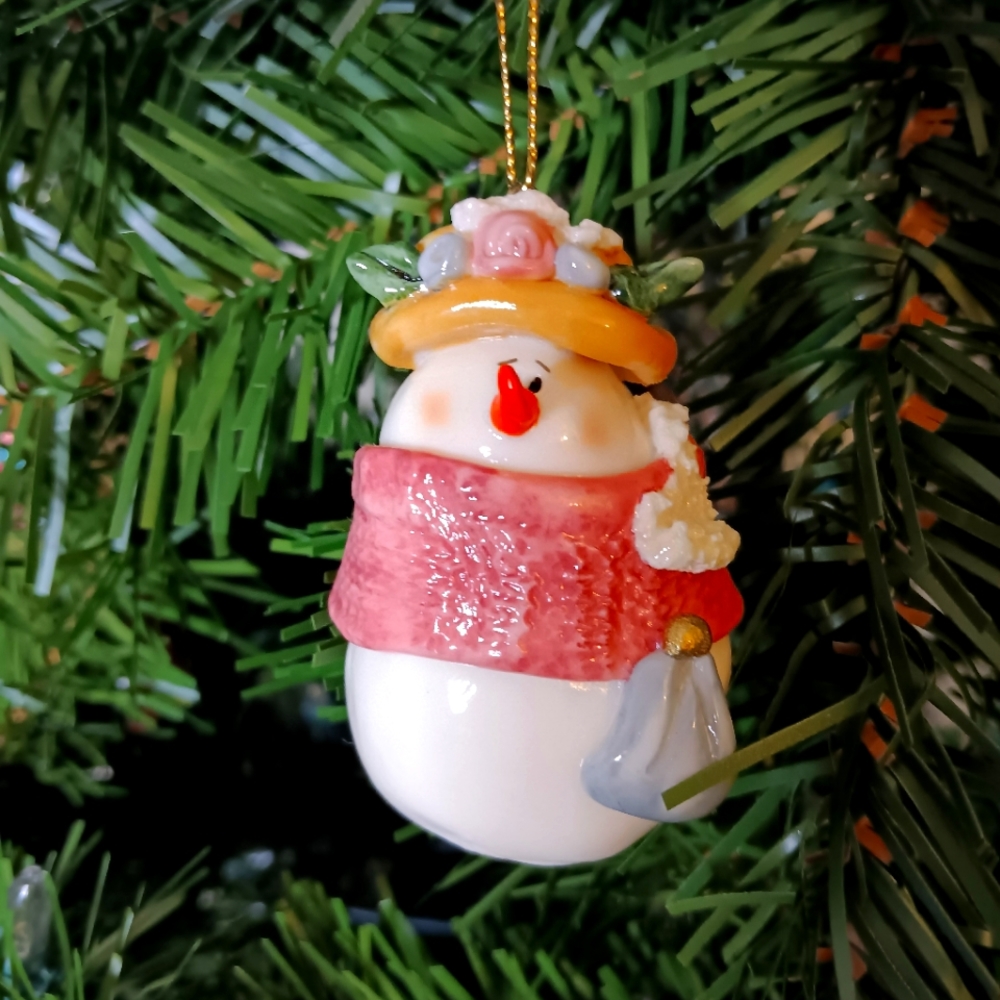 Vintage Adorable Snowman 1999 by Nancye Williams Coyne & Co. Christmas Ornament